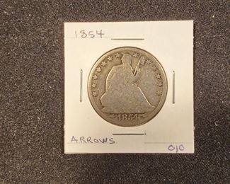 LOT 10 1854 ARROWS HALF DOLLAR