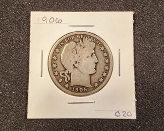 LOT 20 1906 BARBER HALF
