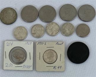 Dollar Coins, 1964 Silver Quarters