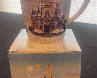 Walt Disney World Parks Raised 3D Coffee Cup Mug Cinderella Castle/Tinkerbell