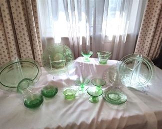 Green Depression Glass
