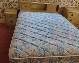 Queen Bed with Headboard Nightstand