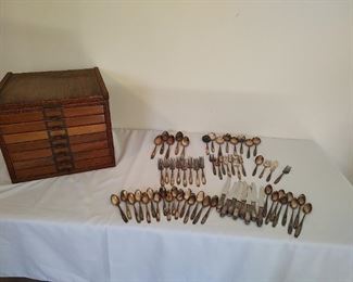 Silver Plated Flatware with Box