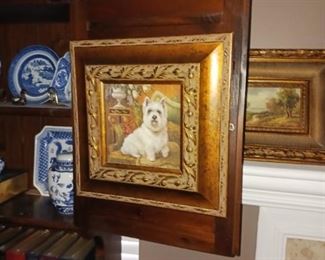 Westie Terrier West Highland Terrier oil painting