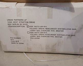 Folding rebounder exercise machine