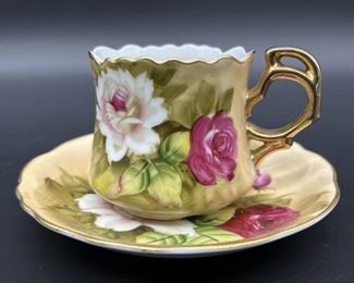 Vtg. Lefton Hand Painted China Teacup & Saucer