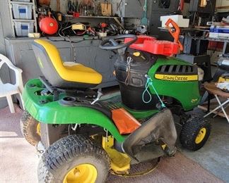 John Deere riding lawnmower
