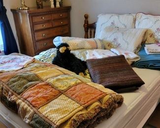 2 complete matching bedroom suits with FULL size beds
Many beautiful quilts and afghans