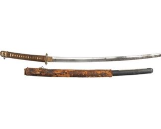 C. 1945 WWII Japanese Shin Gunto Officers Samurai Sword 