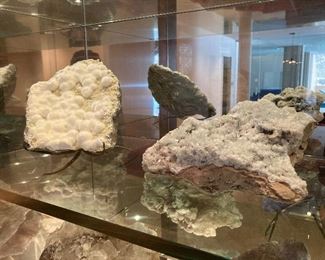 Okenite 8" x 3" x 10" and Celestite 10" x 5" x 8"