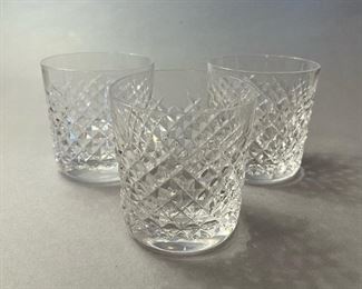 Vintage Set of 3 Waterford Crystal “Alana” Rock Glasses 