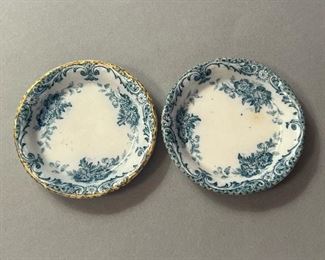 Pair of Antique Alfred Meakin Porcelain Butter Pats