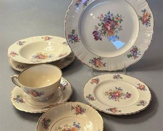 Vintage Syracuse China Federal Shape “Santa Rosa” Service for 10 Plus Serving Pieces (not pictured)