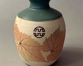 Vintage Signed Wizard of Clay Bristoleaf Art Pottery Vase