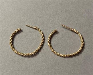 Pair of Tested 14K Gold Earrings 