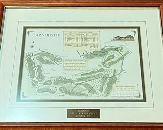 “Carnoustie Course Map” Golf Print