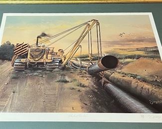 Signed and Numbered Lithograph “The Last Tie-In” by Gary Miller