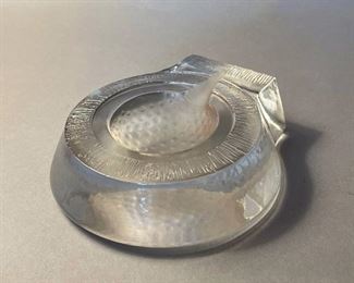 Frosted Glass Golf Ashtray 