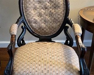 Antique Victorian Carved Parlor Chair