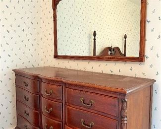 Vintage Mahogany Ball and Claw Chest of Drawers and Mirror (sold individually)