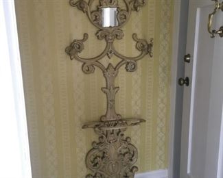 ANTIQUE IRON HALL TREE
