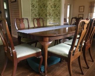 DINING TABLE AND 8 CHAIRS