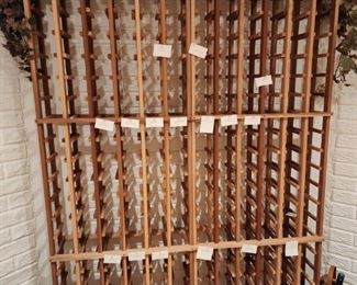 Floor to ceiling wine rack