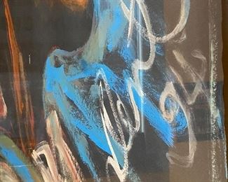 Original Jimi Hendrix painting by Denny Dent, framed 66“ x 66“