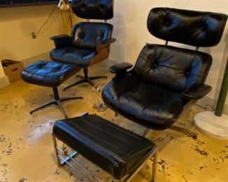 Plycraft lounge chairs with Ottoman