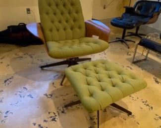 Plycraft “Mr.” Chair with matching ottoman designed by George Mulhauser