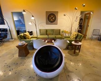 Mid century modern egg pod ball by AARNIO