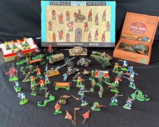 Collection Of Plastic Military Figurines