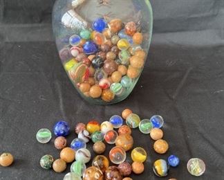 Collection Of Vintage Marbles