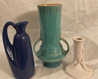 Vintage Pottery Vases And Pitcher