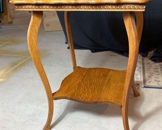 Vintage Scalloped Edge Oak Table