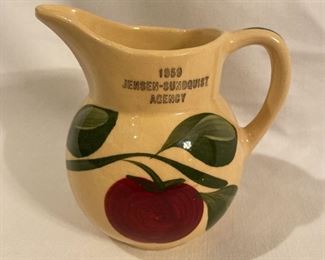 Vintage Watts Pottery Apple Advertising Pitcher