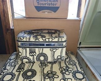 American tourister suitcase and trail case with original boxes