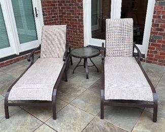 2 lounge chairs