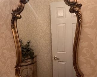 Gold framed mirror