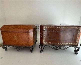Leather embossed boxes