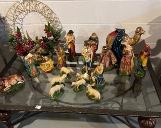 Antique nativity set