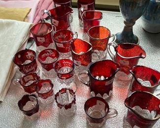 Cranberry Flashed Glass