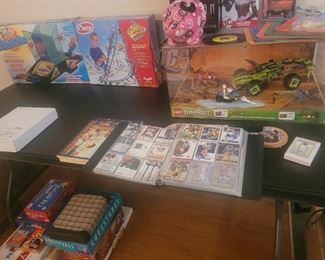 Some of the games and sports cards