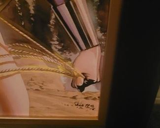 The Giclee painting, lower right hand corner