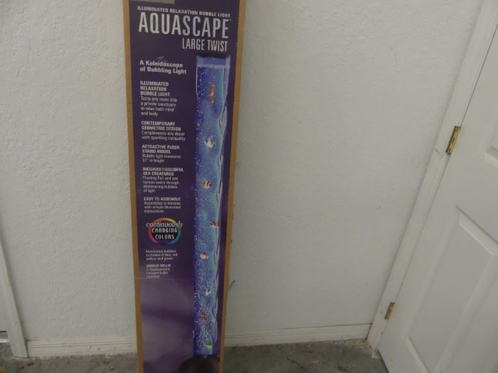 Homedics Aquascape Large Twist - Illuminated Relaxation Bubble Light - 51" Tall - New in Box 