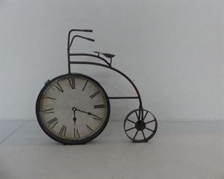 Vintage Penny Farthing Bicycle Metal Frame Wall Clock