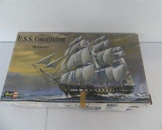 Vintage 1966 Revell Authentic Kits U.S.S. Constitution "Old Ironsides" 3' Model Kit - Never Assembled, In Box
