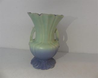 Vintage Weller Pottery Matte Glaze Blue/Teal Urn - 7" Diameter x 10½" Tall