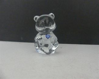 Vintage 1980s Fenton Birthday Bear - December - 3½" Tall