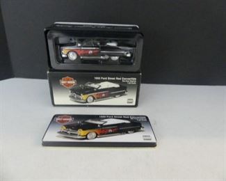 2007 Harley-Davidson 1950 Ford Street Rod Convertible 1:38 Scale Die Cast Replica - New in Tin & Box